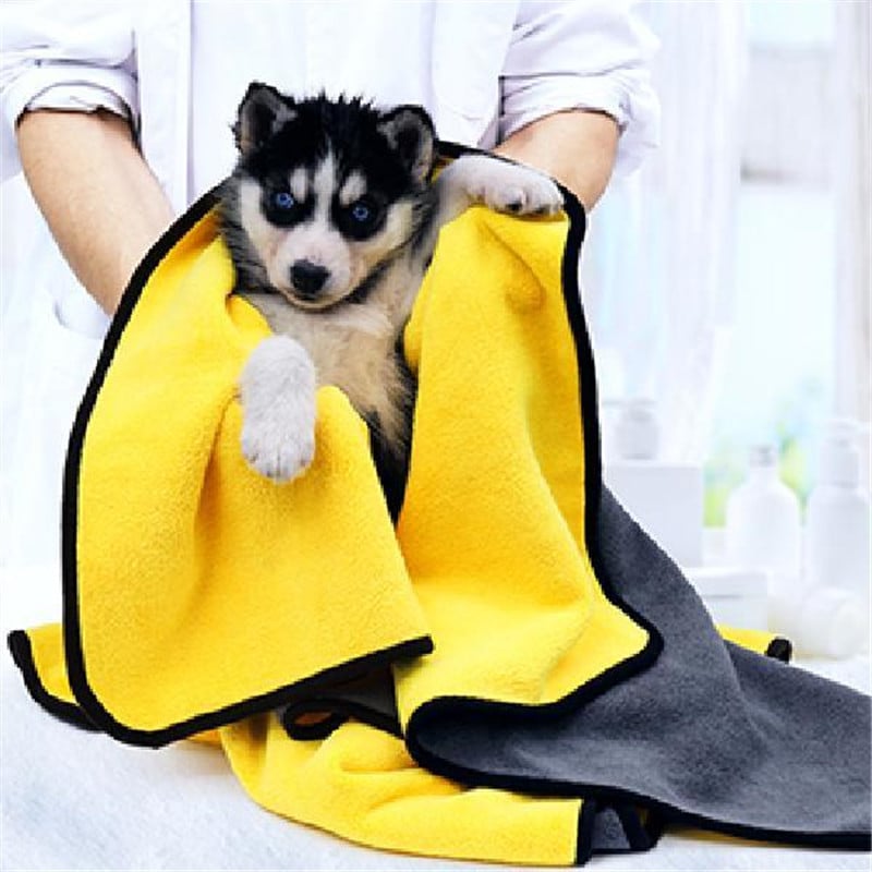 Coral Velvet Pet Bath Towel – Multi-Size & Colour for Dogs & Cats