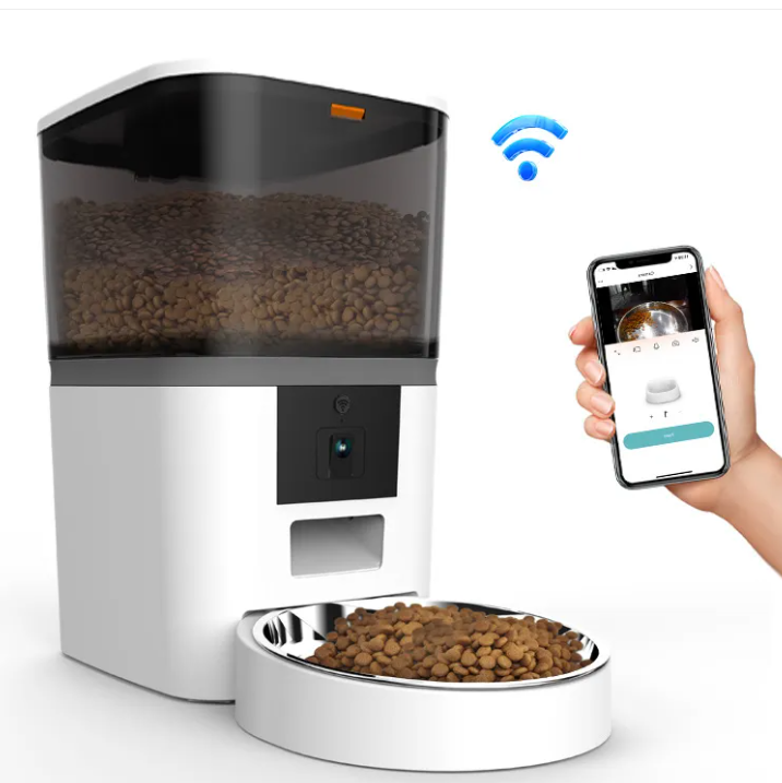 Automatic Pet Feeder for Cats & Dogs – 4L & 6L with Video or Button Control