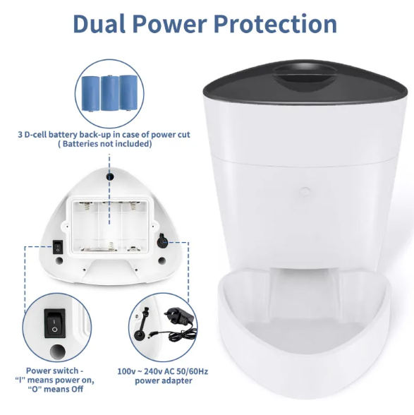 Smart Automatic Pet Feeder with Voice Recording & Portion Control