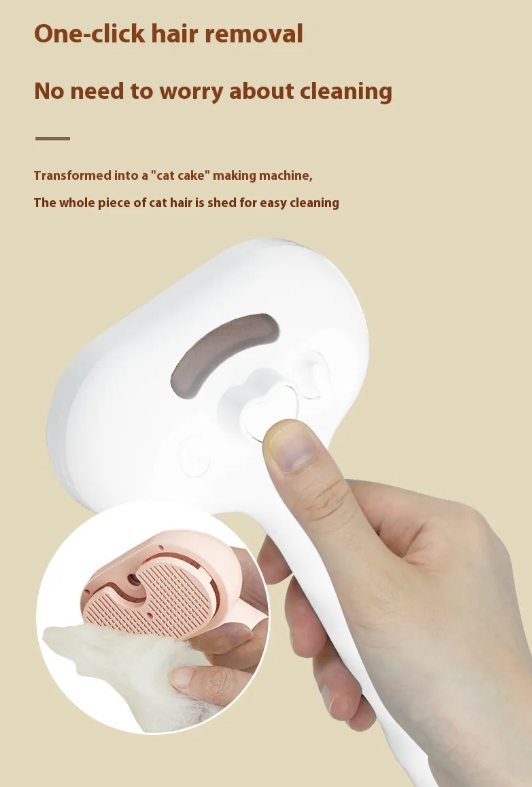 2-in-1 Mist Spray Pet Grooming Comb for Cats & Small Pets