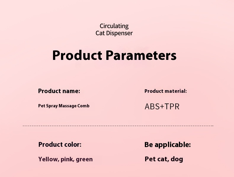 Pet Spray Massage Comb – 2-in-1 Brush & Mist for Cats & Dogs