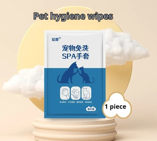 Pet Bath-Free Cleaning Gloves with Wet Wipes – No-Rinse Grooming