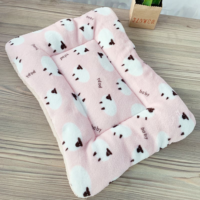 Winter Pet Warm Sleeping Pad – Thick Double-Sided Cushion in Multiple Sizes & Designs