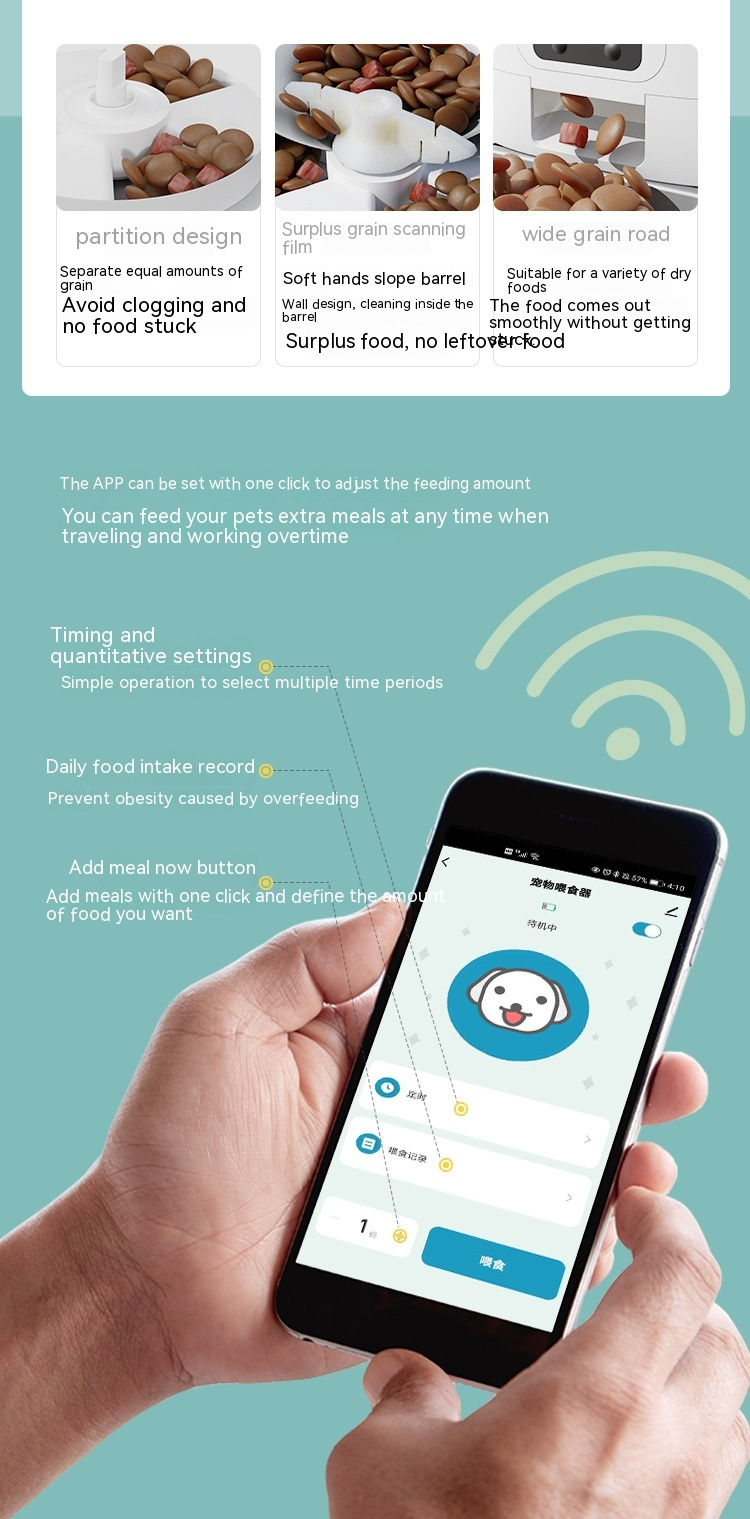 6L Smart Automatic Pet Feeder with WiFi App & Camera Option