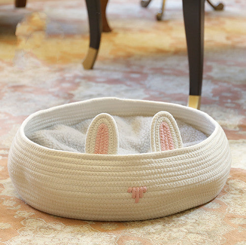 Animal Shape Pet Nest Mat – Removable & Washable All-Season Bed
