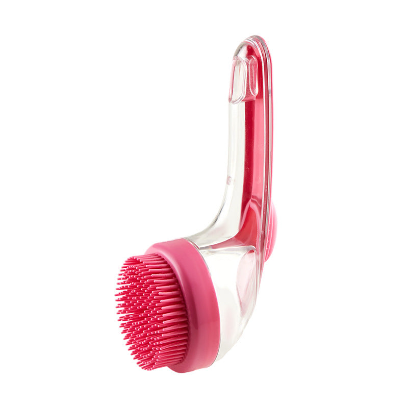 Pet Shower & Grooming Brush – Soft Bristle Bath Brush with Shampoo Dispenser for Cats & Dogs