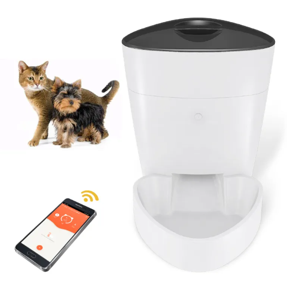 Smart Automatic Pet Feeder with Voice Recording & Portion Control