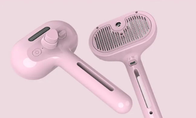 Self-Cleaning Pet Comb with Mist Spray & USB Charging – For Cats & Dogs