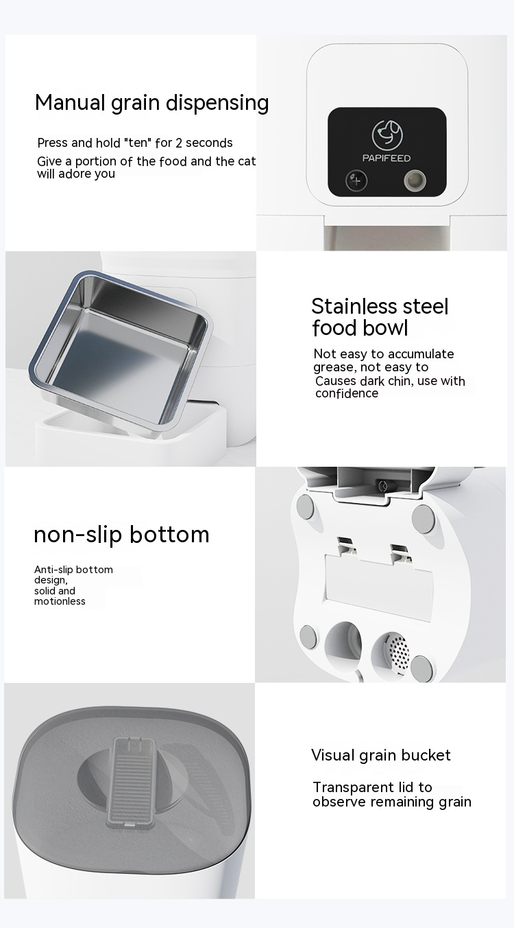 6L Smart Automatic Pet Feeder with WiFi App & Camera Option