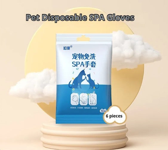 Pet Bath-Free Cleaning Gloves with Wet Wipes – No-Rinse Grooming