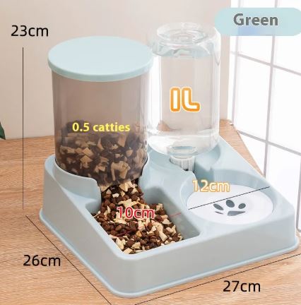 Transparent Gravity Pet Feeder & Water Dispenser