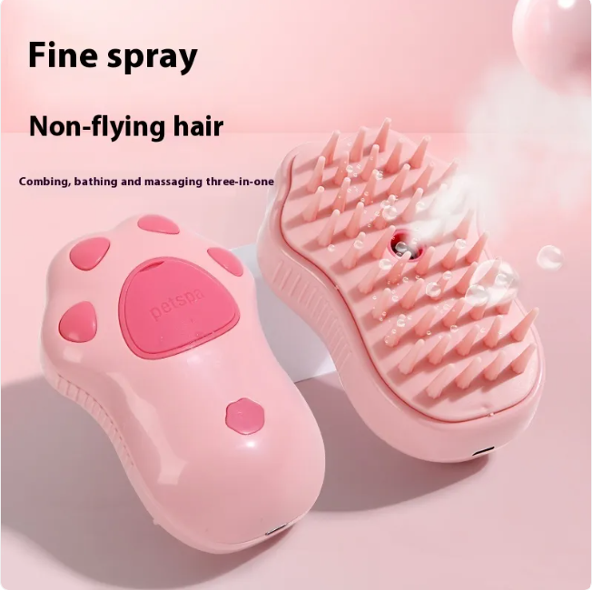 Pet Spray Massage Comb – 2-in-1 Brush & Mist for Cats & Dogs