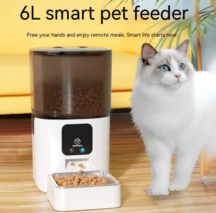 Smart Automatic Cat Feeder with App, Button & Camera Control