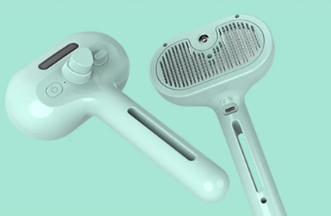 Self-Cleaning Pet Comb with Mist Spray & USB Charging – For Cats & Dogs