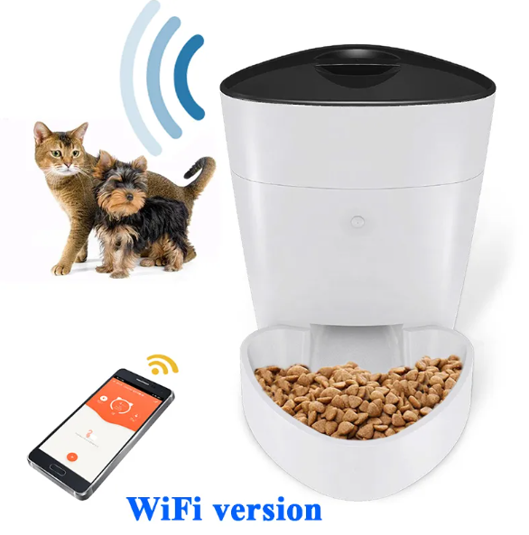 Smart Automatic Pet Feeder with Voice Recording & Portion Control