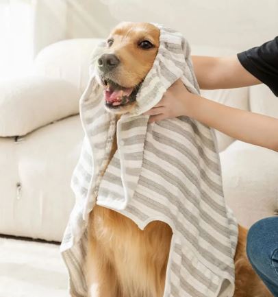 Ultra-Absorbent Pet Bath Towel for Dogs – S, M & L in 3 Colours
