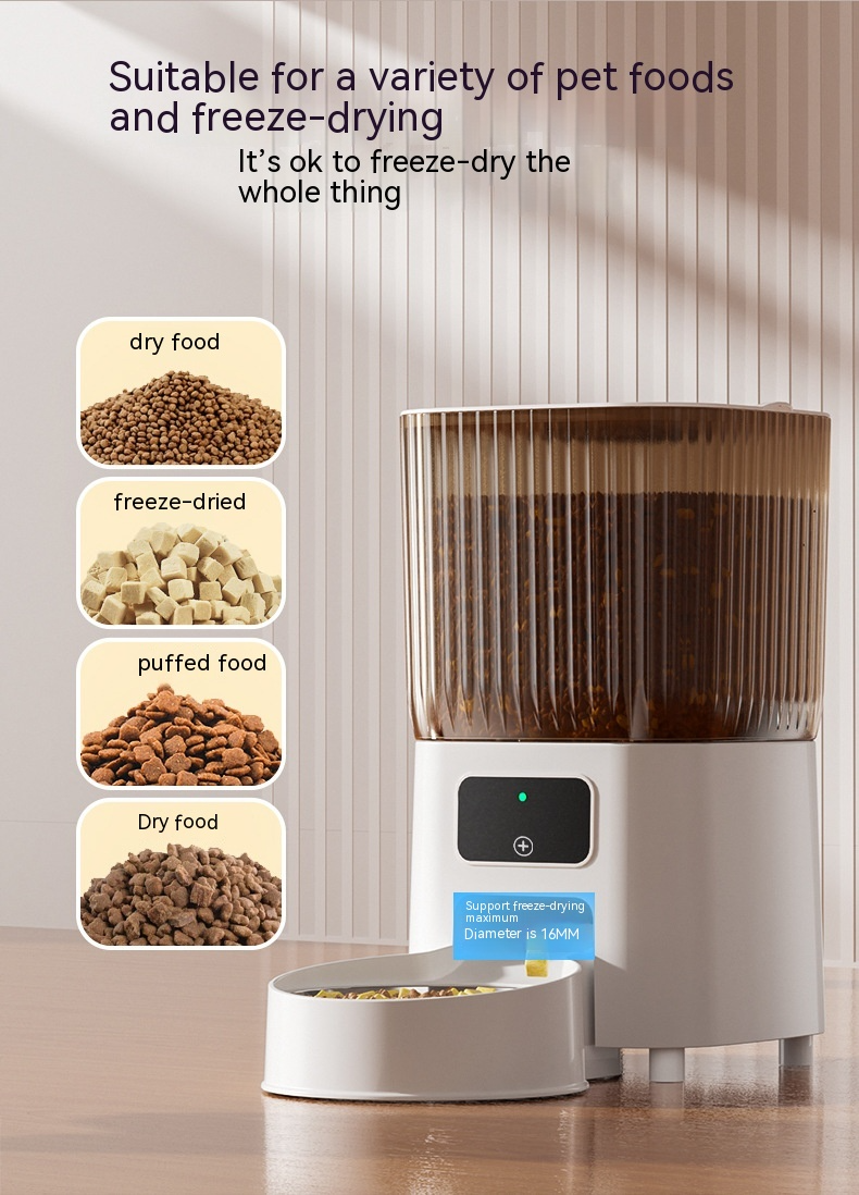 5L WiFi Smart Pet Feeder with Video Monitoring & Stainless Steel Bowls